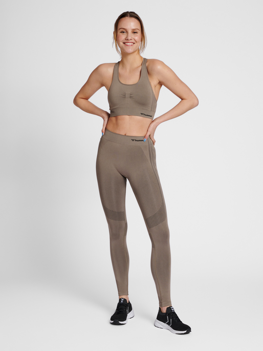 hmlSHAPING SEAMLESS MW TIGHTS, DRIFTWOOD, model