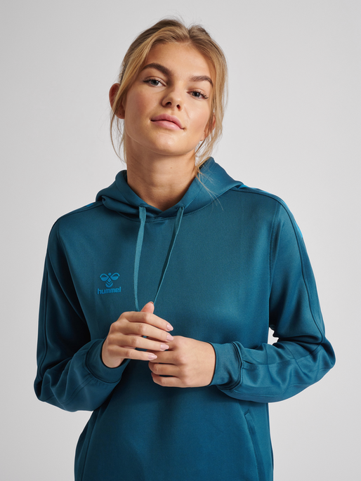 hummel POLY HOODIE WOMAN - BLUE CORAL | hummel.net