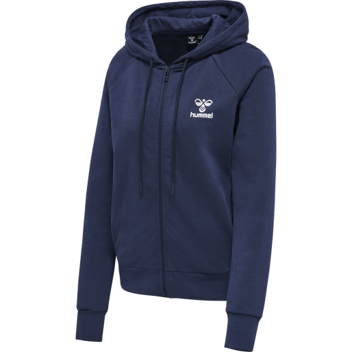 hmlNONI 2.0 ZIP HOODIE, PEACOAT, packshot