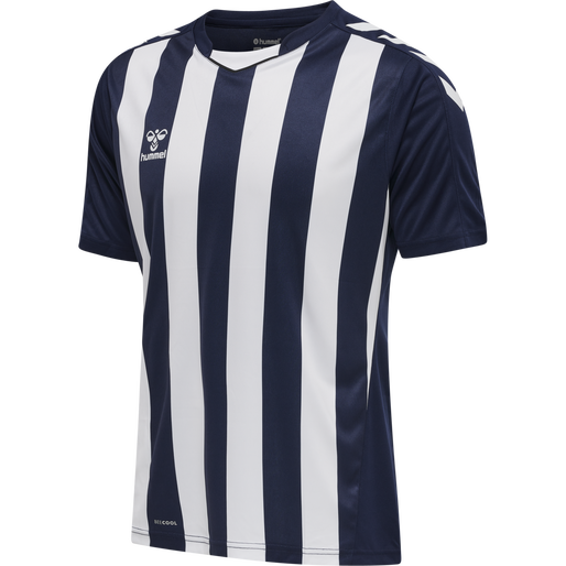 hmlCORE XK STRIPED JERSEY S/S, MARINE/WHITE hmlCORE XK STRIPED JERSEY S/S, MARINE/WHITE, packshot