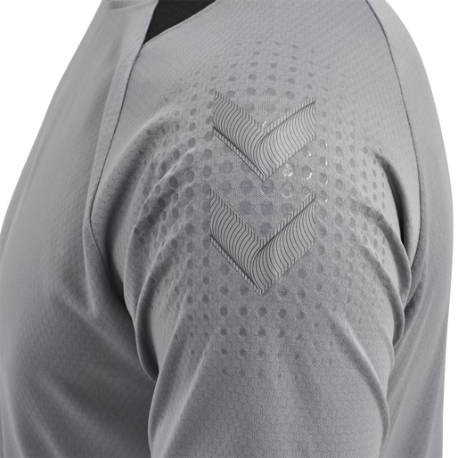 hmlLEAD S/S POLY JERSEY, GREY MELANGE hmlLEAD S/S POLY JERSEY, GREY MELANGE, packshot