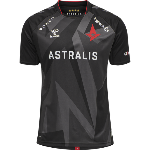 ASTRALIS 20/21 GAME JERSEY S/S_KIDS, BLACK W/LOGO, packshot