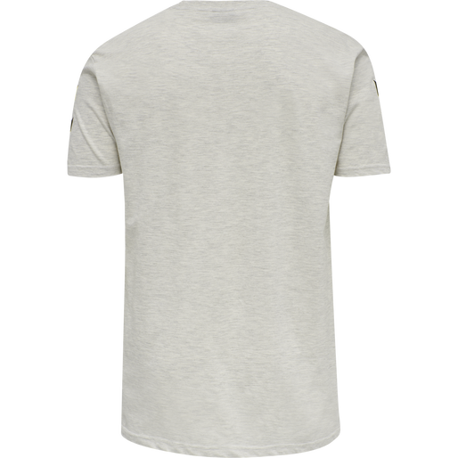 HMLGO COTTON T-SHIRT S/S, EGRET MELANGE HMLGO COTTON T-SHIRT S/S, EGRET MELANGE, packshot