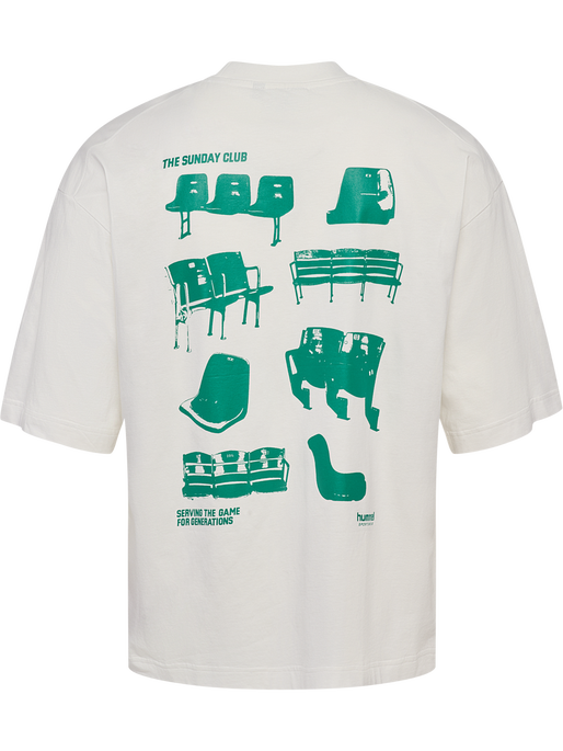 hmlOVERSIZED T-SHIRT S/S SUNDAY, BLANC DE BLANC, packshot