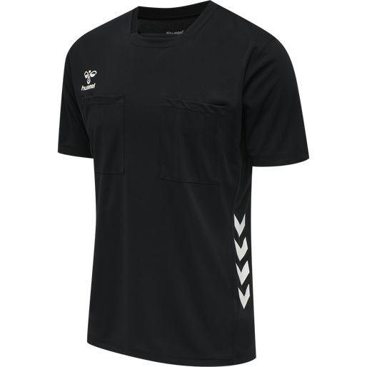 hmlREFEREE CHEVRON JERSEY S/S, BLACK, packshot