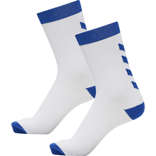 ELEMENT INDOOR SPORT SOCK 2 PACK, WHITE/TRUE BLUE, packshot