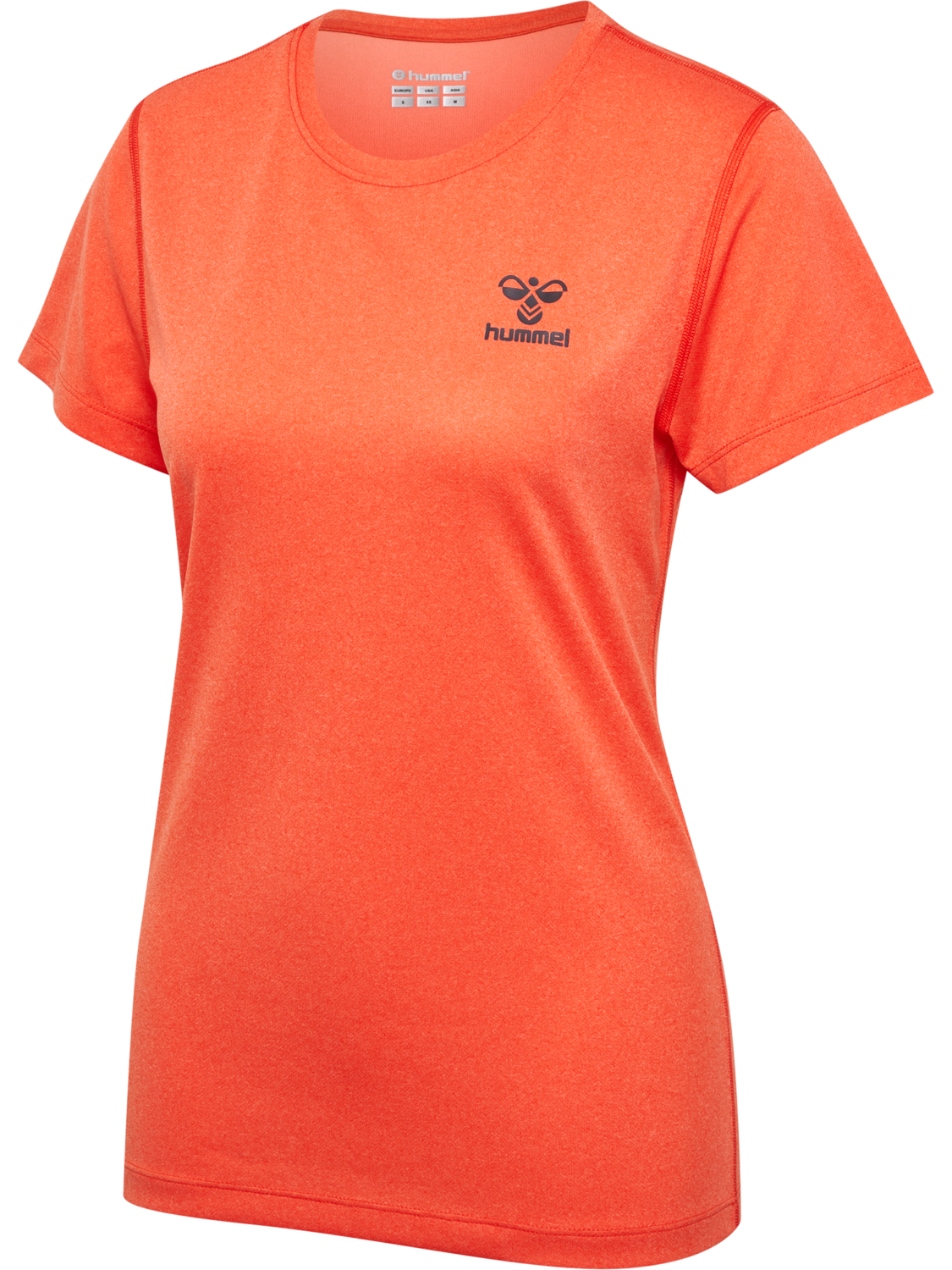 hmlSPRINT MEL T-SHIRT S/S WOMAN, SPICY ORANGE MELANGE, packshot