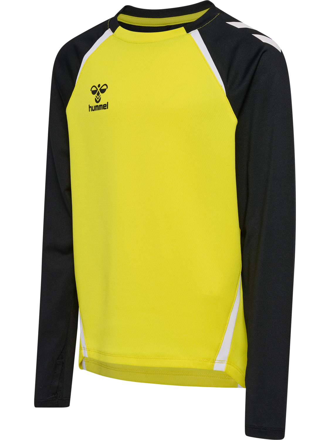 hmlLEAD 2.0 CREW SWEAT KIDS, BLAZING YELLOW/BLACK, packshot