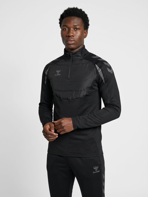 hmlBTC WINTER TRAINING HALF ZIP, BLACK, model