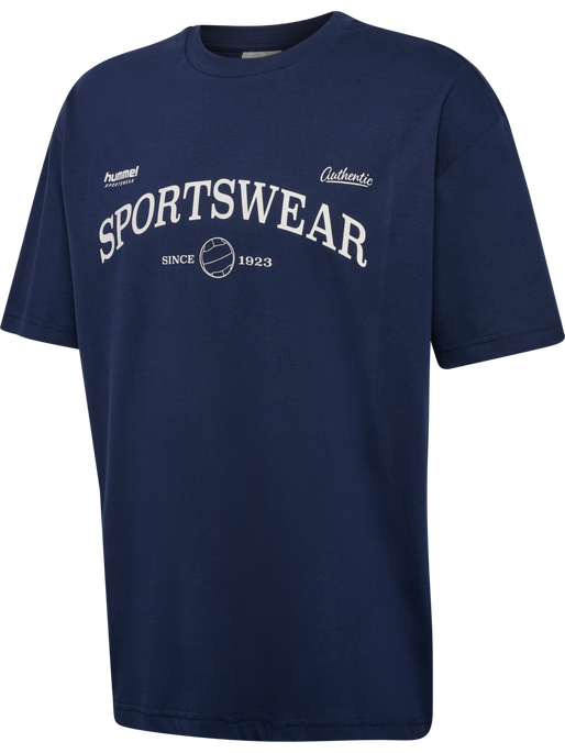 hmlLOOSE TEE S/S CLUB SPORTSWEAR, DRESS BLUES, packshot