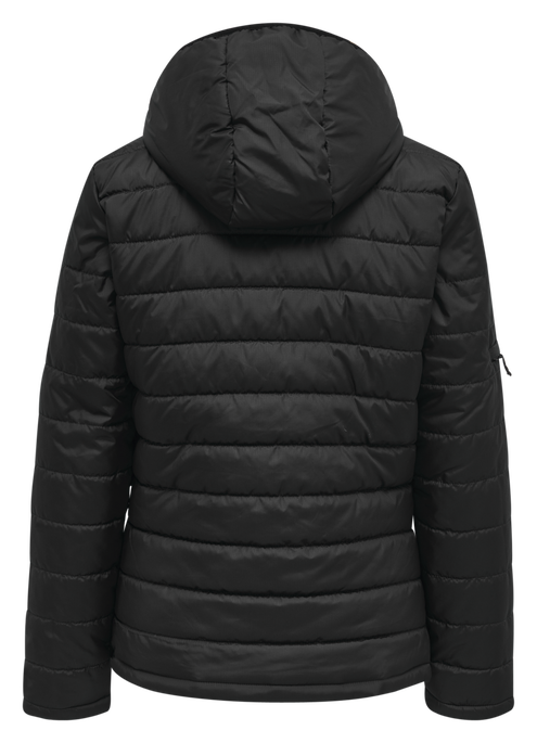 hmlNORTH QUILTED HOOD JACKET WOMAN, BLACK/ASPHALT hmlNORTH QUILTED HOOD JACKET WOMAN, BLACK/ASPHALT, packshot