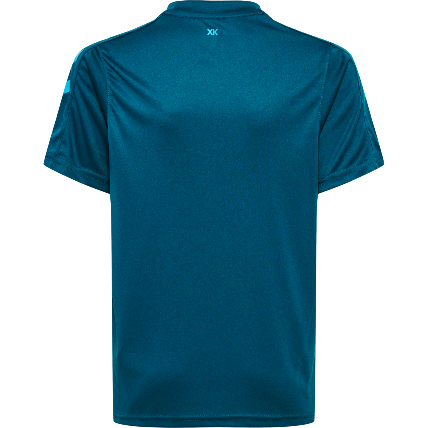 hmlCORE XK STRIPED JERSEY S/S KIDS, BLUE CORAL/BLUE DANUBE, packshot