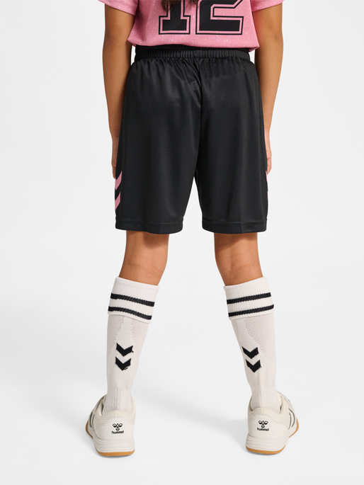 hmlSHIMMER SHORTS, BLACK/BRIDAL ROSE, model