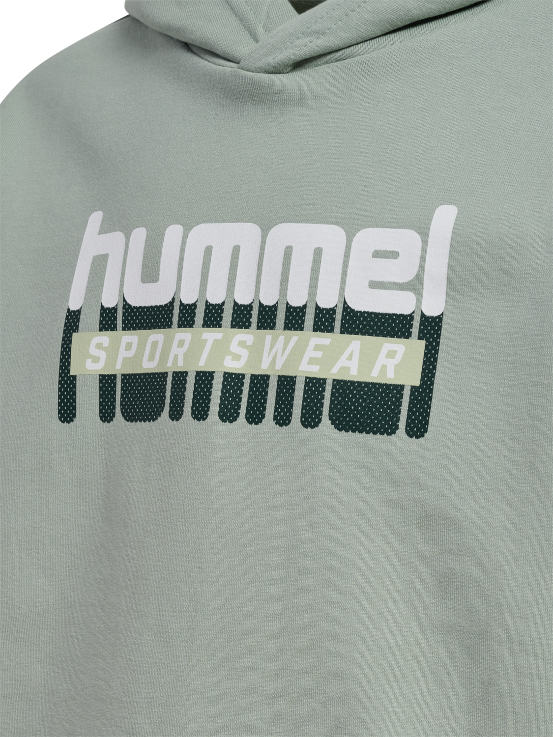hmlTUKAS HOODIE, ICEBERG GREEN, packshot