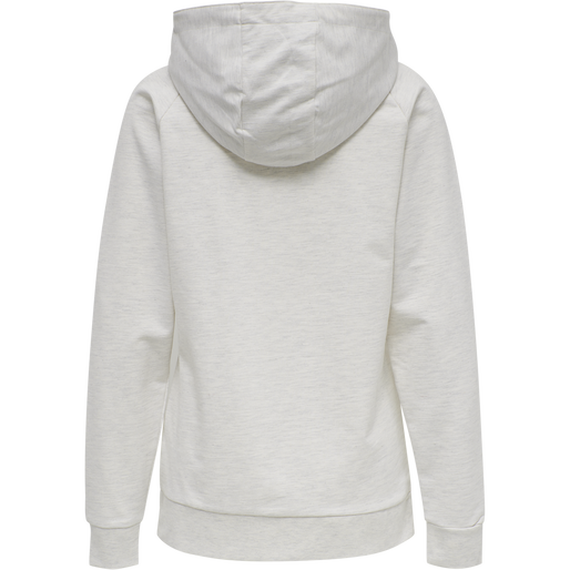 HMLGO COTTON LOGO HOODIE WOMAN, EGRET MELANGE, packshot