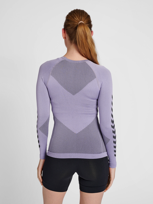 hummel HUMMEL FIRST SEAMLESS JERSEY L/S W - LAVENDER MELANGE