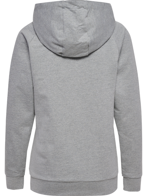 HMLGO COTTON LOGO HOODIE WOMAN, GREY MELANGE, packshot