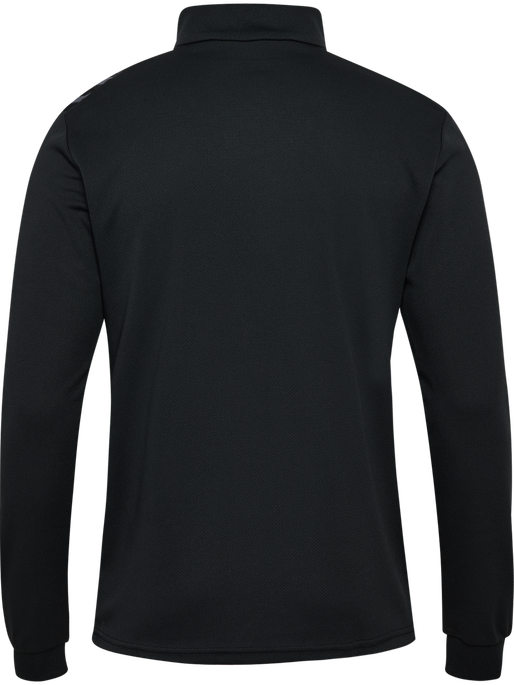 hmlAUTHENTIC HALF ZIP SWEAT, BLACK, packshot