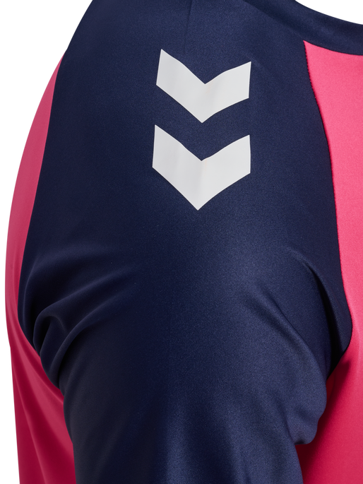 hmlMATCH LEAGUE JERSEY S/S, RASPBERRY SORBET/MARINE hmlMATCH LEAGUE JERSEY S/S, RASPBERRY SORBET/MARINE, packshot