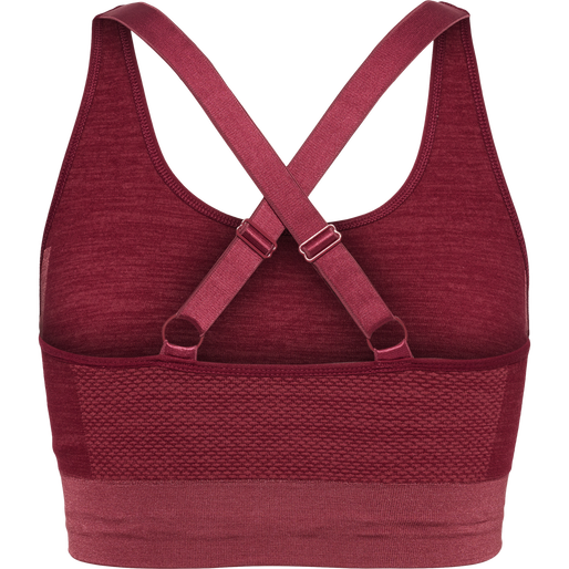 hmlCLEA SEAMLESS  SPORTS TOP, CABERNET/APPLE BUTTER MELANGE, packshot