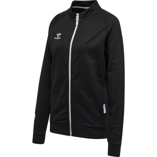 hmlMOVE GRID COTTON ZIP JACKET WOMA, BLACK, packshot