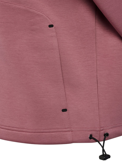 hmlTECH FLEECE WOMEN BOXY HALF ZIP, WISTFUL MAUVE, packshot