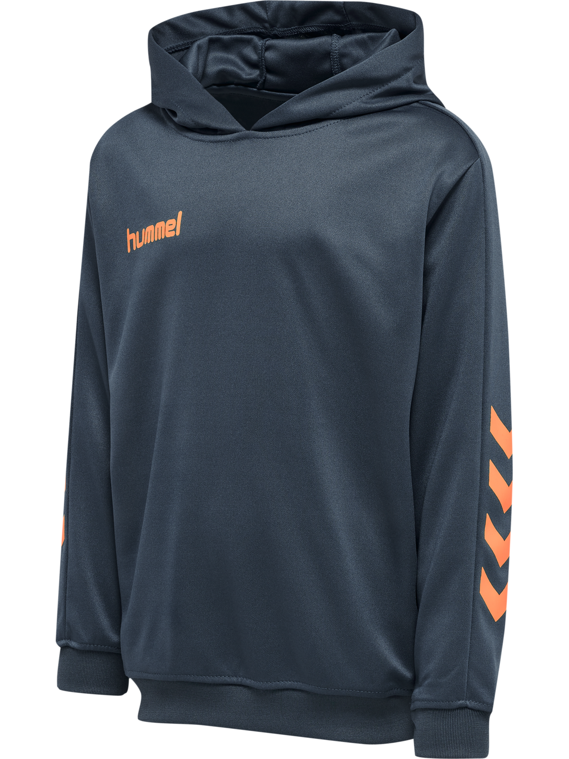 hmlPROMO KIDS POLY HOODIE, OMBRE BLUE/NASTURIUM, packshot