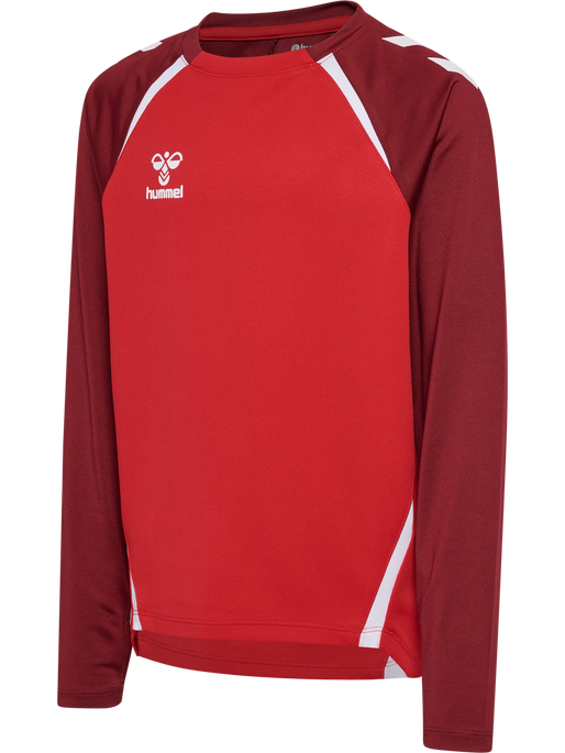 hmlLEAD 2.0 CREW SWEAT KIDS, TRUE RED/MAROON, packshot