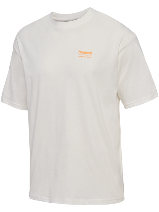 hmlLOOSE T-SHIRT S/S HSW FOOTBALL, BLANC DE BLANC hmlLOOSE T-SHIRT S/S HSW FOOTBALL, BLANC DE BLANC, packshot