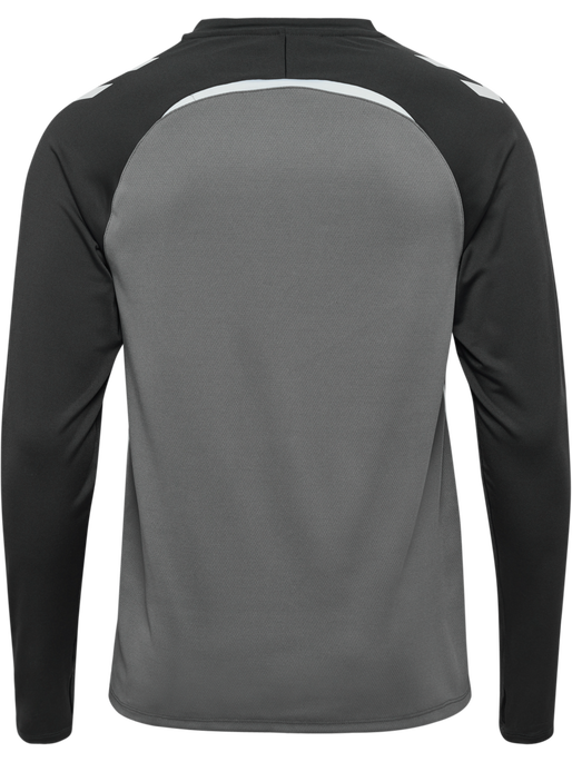 hmlLEAD 2.0 CREW SWEAT, STEEL GRAY/ASPHALT, packshot