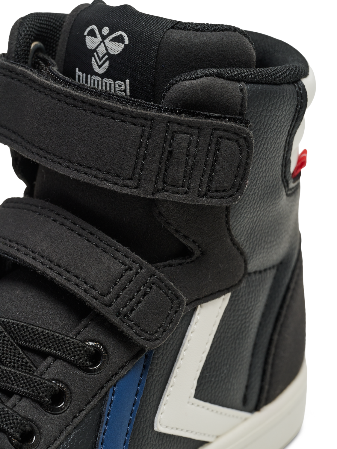 SLIMMER STADIL LEATHER HIGH JR, BLACK/BLUE, packshot