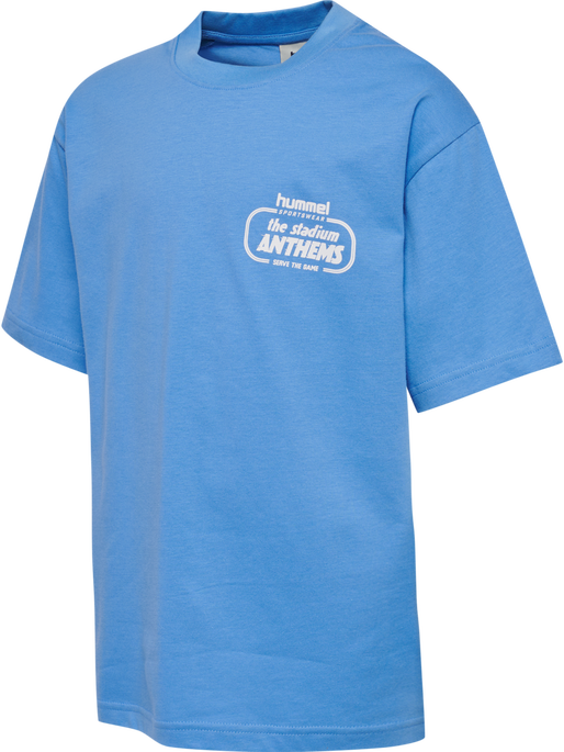 hmlJR LOOSE T-SHIRT S/S STADIUM, LICHEN BLUE, packshot