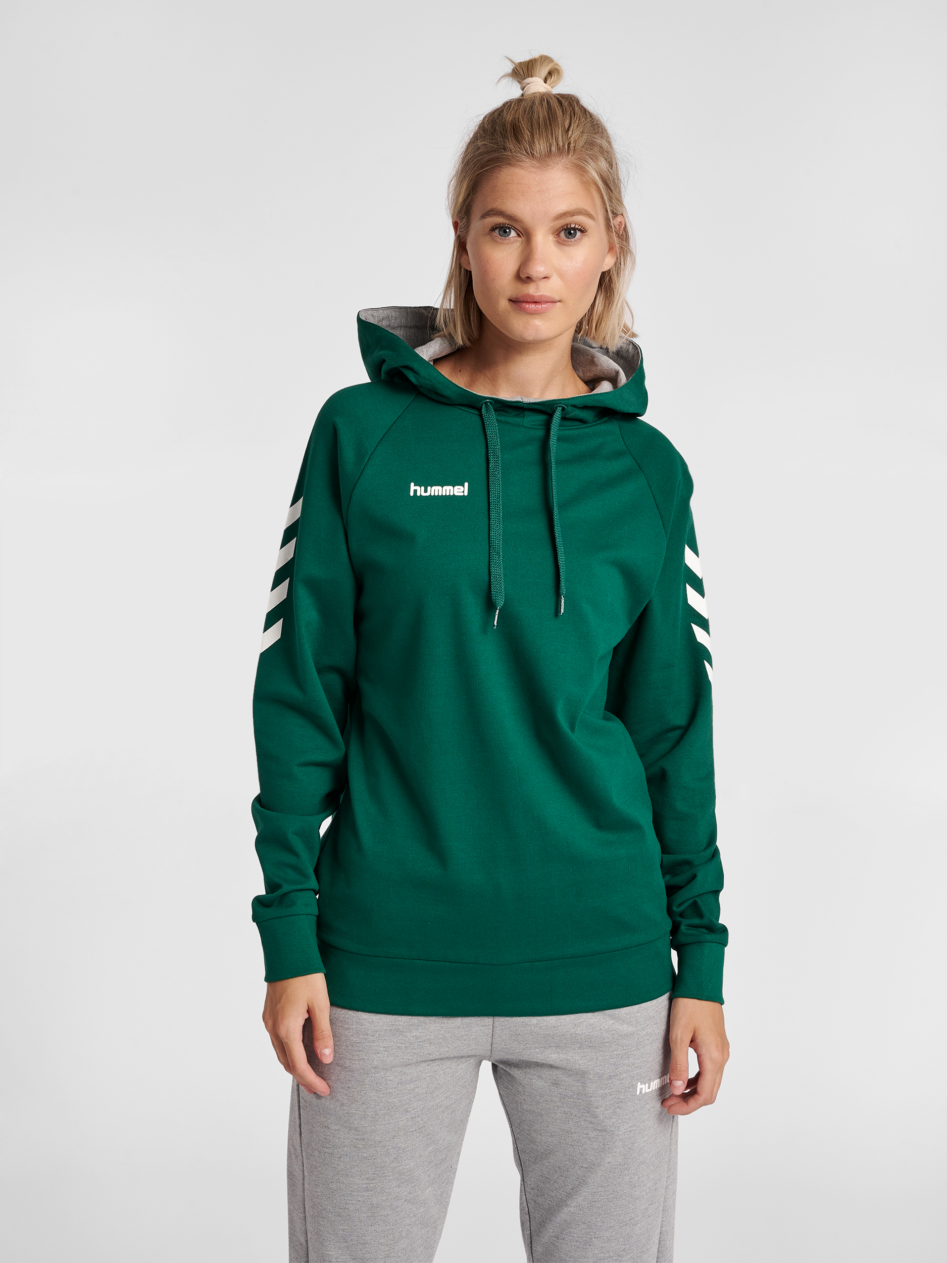 adidas eqt hoodie with stripe sleeves in green