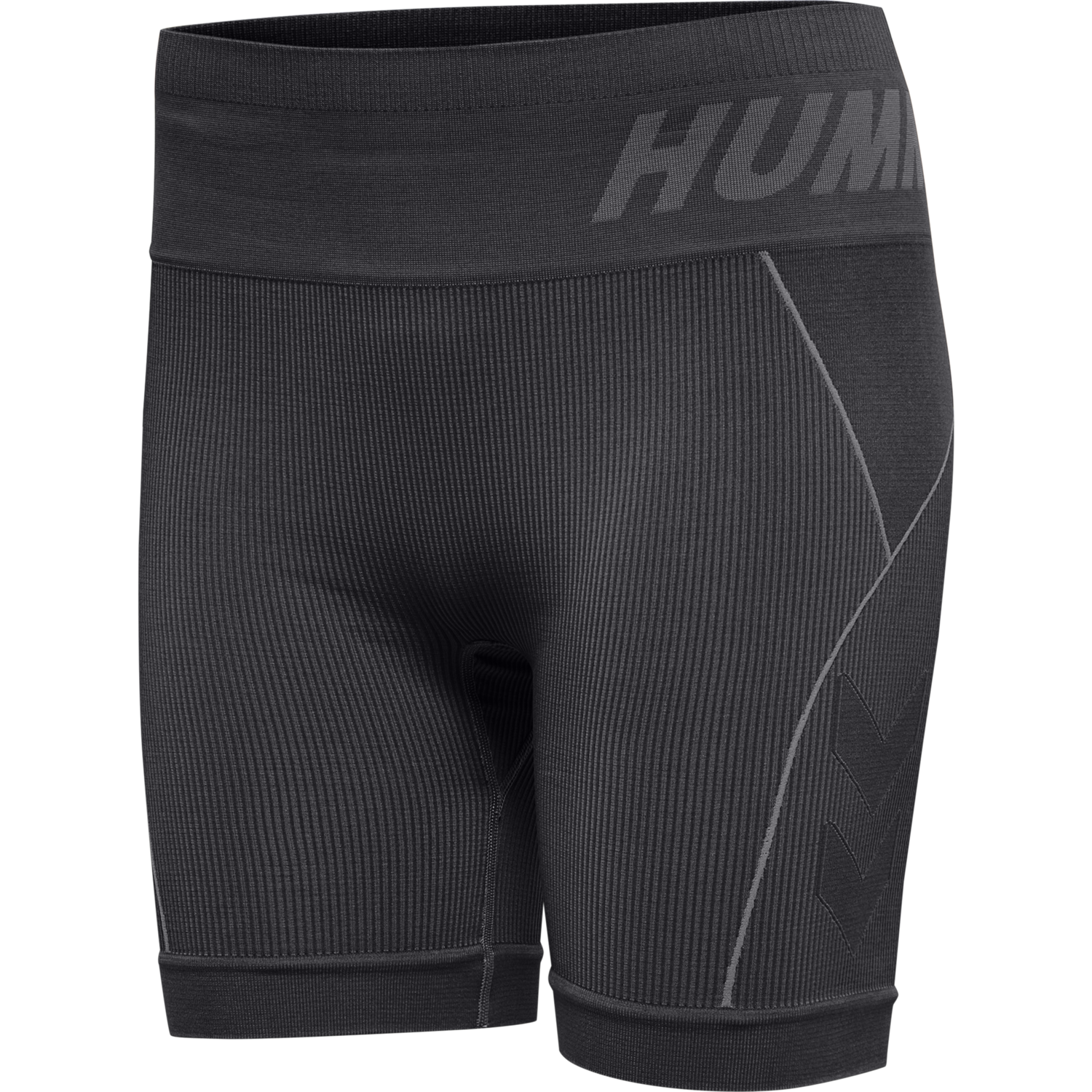 hmlTE CHRISTEL 2-PACK SEAML SHORTS, BLACK/CHATEAU GREY, packshot