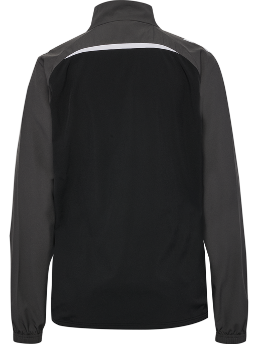 hmlLEAD 2.0  WOVEN JACKET WOMAN, BLACK/ASPHALT, packshot