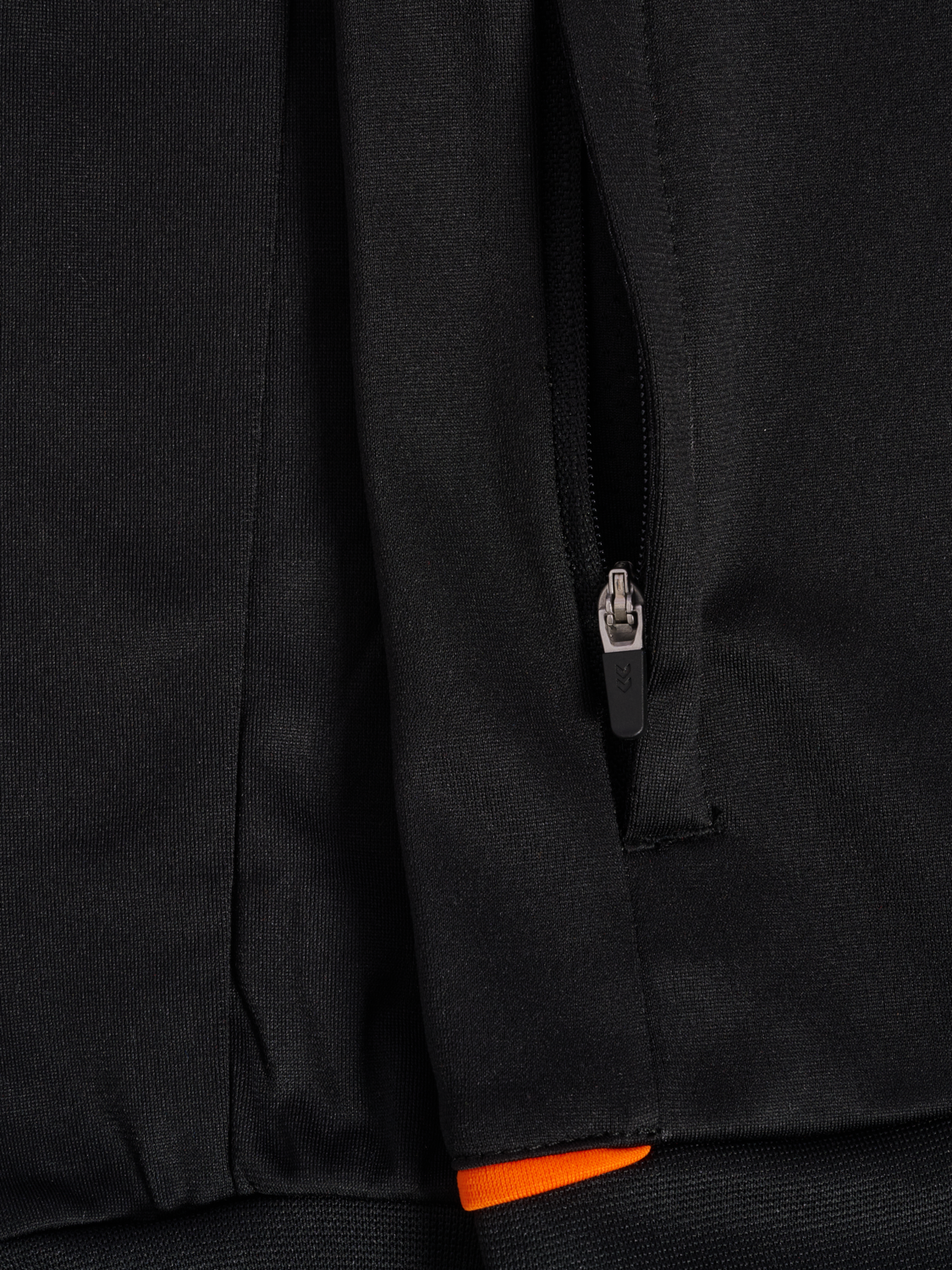 hmlCORE 2.0 TRACK ZIP JACKET KIDS, BLACK/ORANGE TIGER, packshot