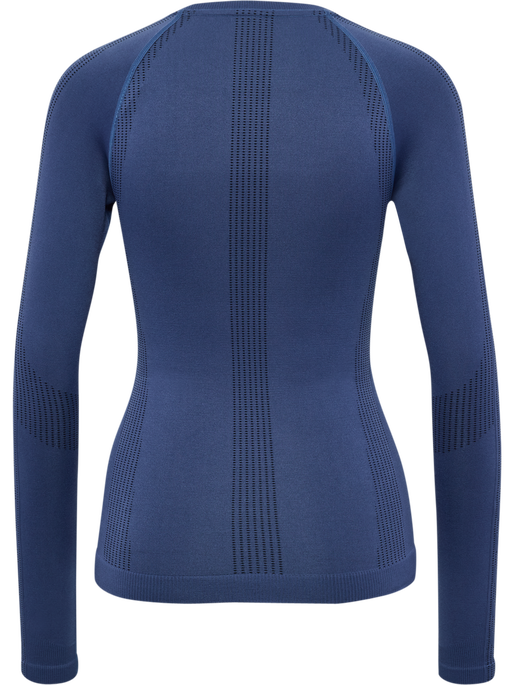 hmlMT SHAPING SEAMLESS T-SHIRT L/S, BLUE INDIGO, packshot