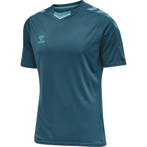 hmlCORE XK POLY JERSEY S/S, BLUE CORAL, packshot