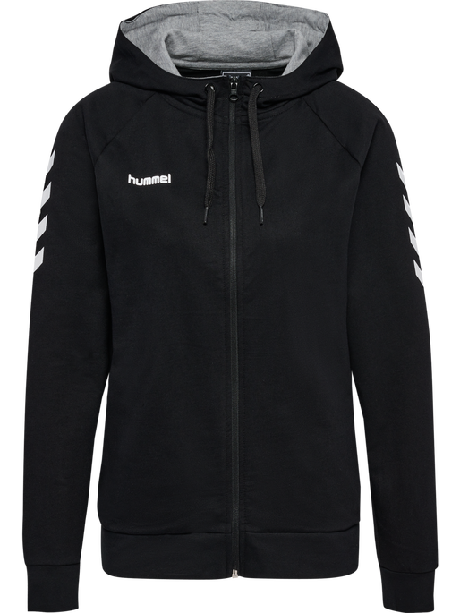 hummel GO COTTON ZIP HOODIE WOMAN BLACK hummel
