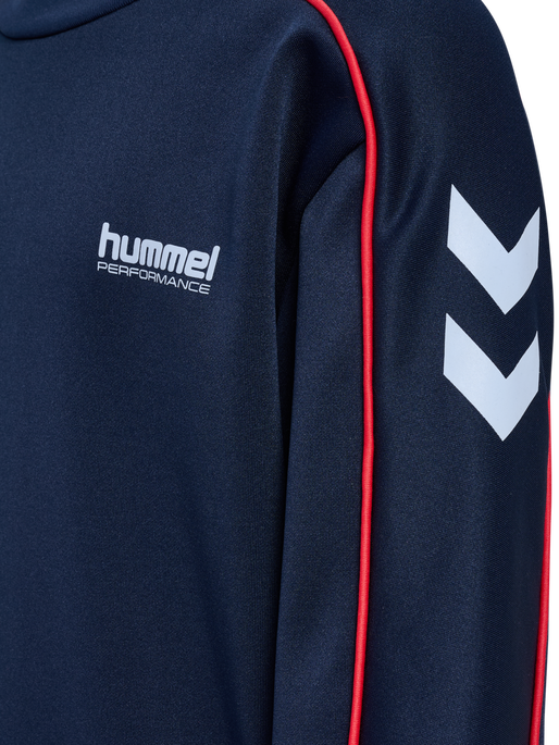hmlJR INTERLOCK CREWNECK, DRESS BLUES, packshot