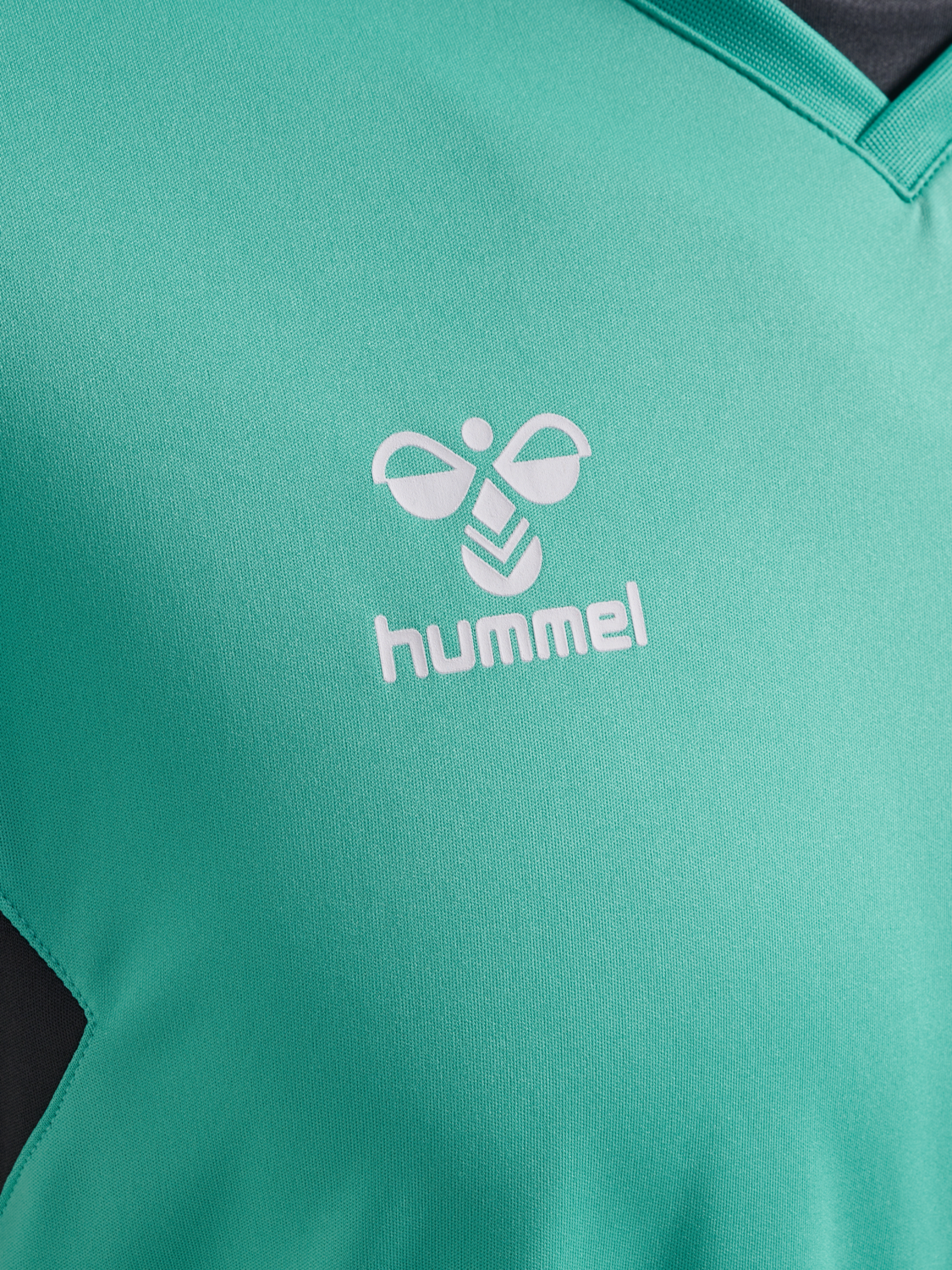 hmlAUTHENTIC PL JERSEY S/S, !TURQUOISE /ASPHALT, packshot