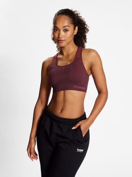hummel MT FADE SEAMLESS SPORTS TOP BITTER CHOCOLATE hummel