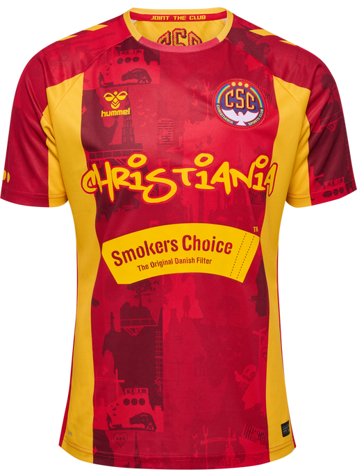 CSC 24/25 HOME JERSEY SS, TRUE RED/SPORTS YELLOW W/SPONS CSC 24/25 HOME JERSEY SS, TRUE RED/SPORTS YELLOW W/SPONS, packshot