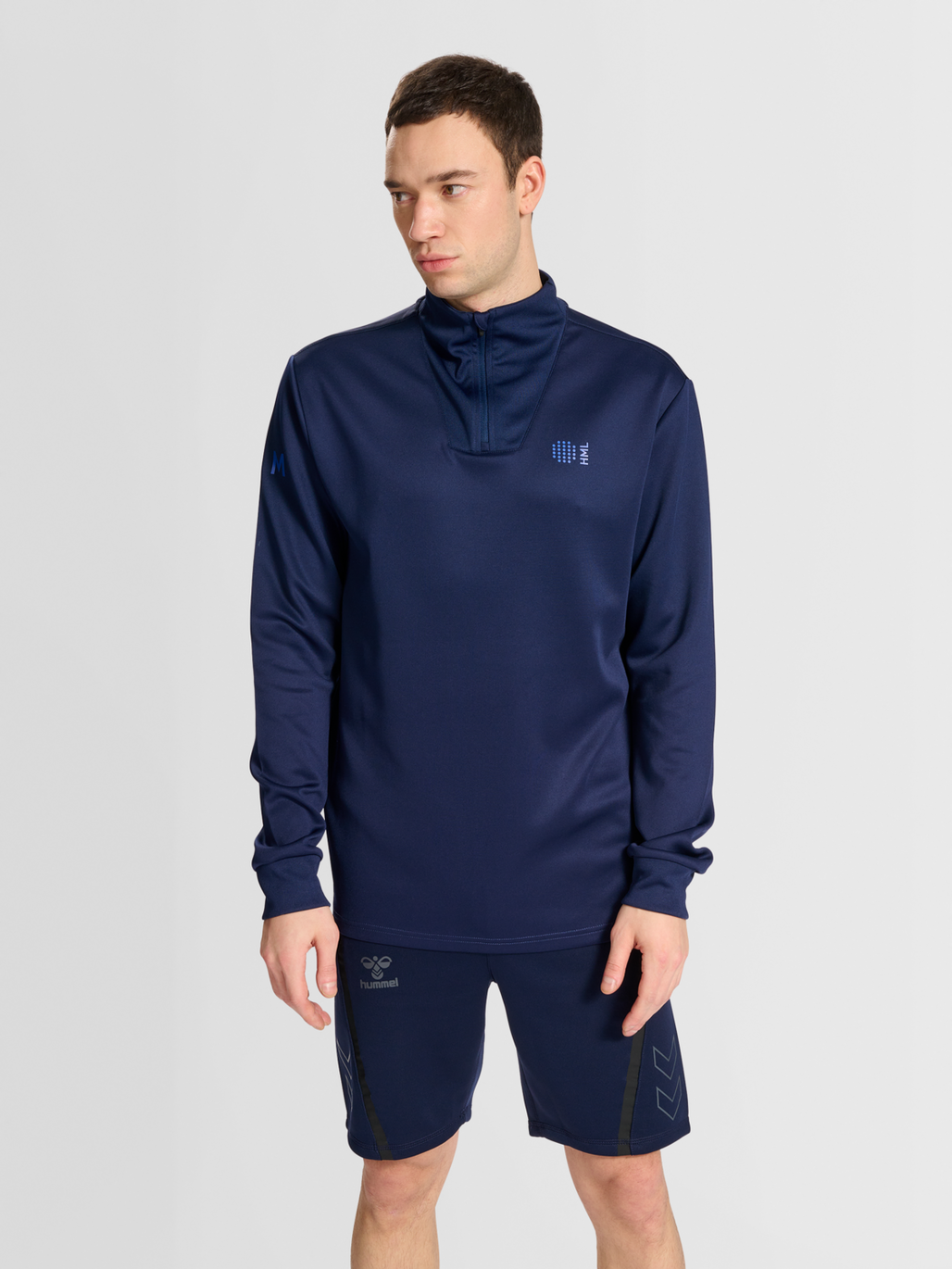 hummel COURT HALF ZIP L S MARINE hummel