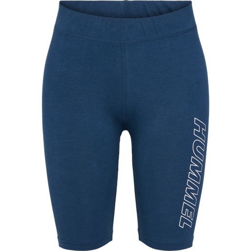 hmlTE MAJA 2-PACK MW C TIGHT SHORTS, BLACK/INSIGINA BLUE, packshot