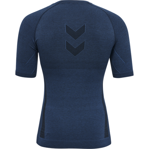 hmlTE MIKE SEAMLESS T-SHIRT, INSIGNIA BLUE/BLACK MELANGE hmlTE MIKE SEAMLESS T-SHIRT, INSIGNIA BLUE/BLACK MELANGE, packshot