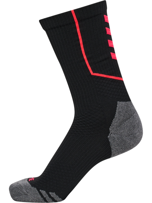 hmlPRO TRAINING SOCKS LOW, BLACK/DIVA PINK, packshot
