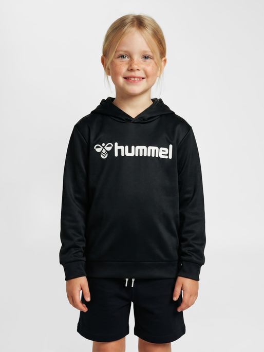 hmlLOGO HOODIE KIDS, BLACK, model