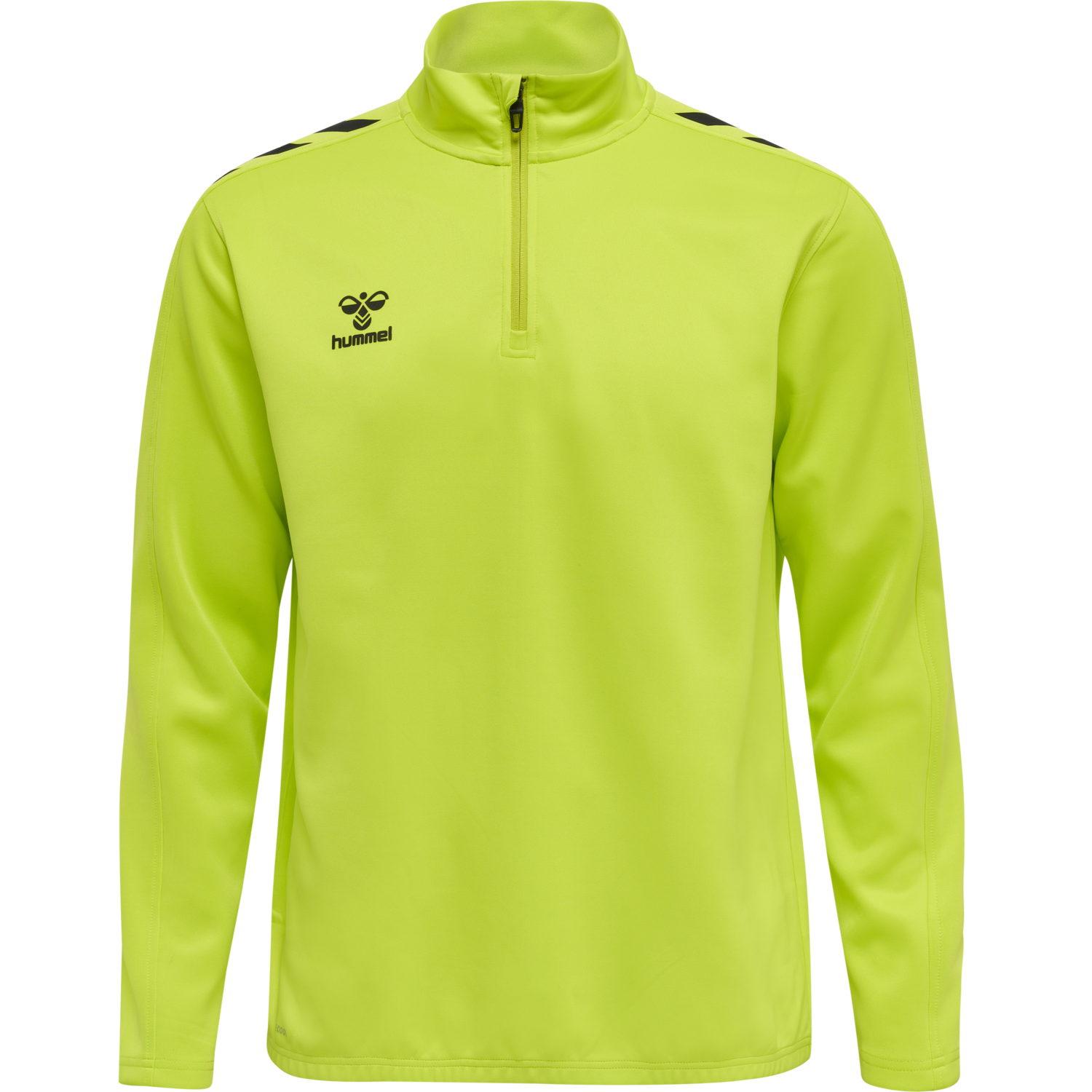hmlCORE XK HALF ZIP POLY SWEAT, LIME POPSICLE, packshot