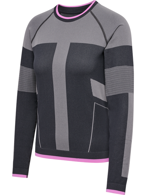 hmlSEAMLESS TEE LS, OBSIDIAN hmlSEAMLESS TEE LS, OBSIDIAN, packshot